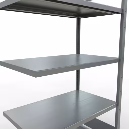 Aanbouwrekken, rekken, insteeksysteem MULTIplus330, 2000 x 1000 x 600 mm, 5 legborden, lengtestangen, verzinkt van Schulte Lagertechnik met artikelnr. 13965-LR