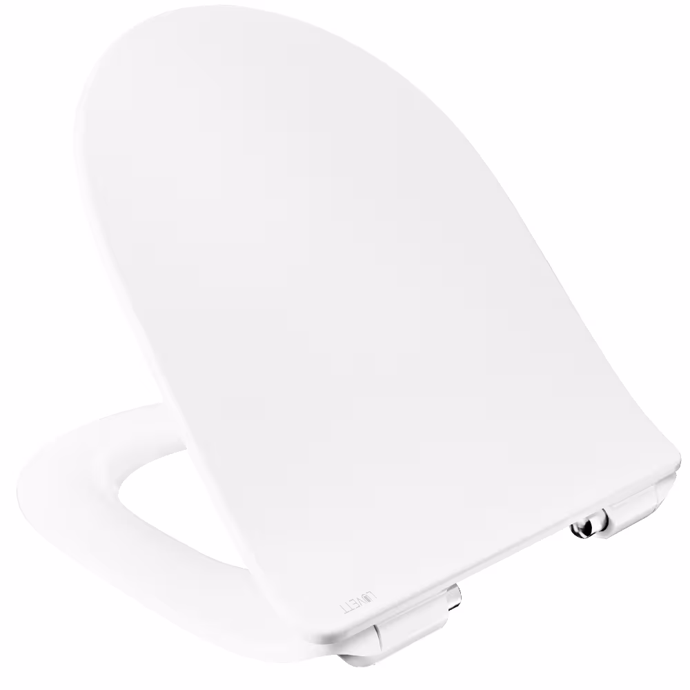 Andere weergave van het artikel Deluxe toiletbril D800 D-vorm wit met softclose-mechanisme voor onder andere Laufen Pro, Vitra S50 uit de categorie badkamerkeramiek