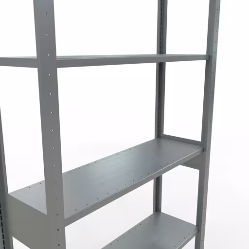 Basisplank, legbord, insteeksysteem MULTIplus150, 2500 x 1000 x 300 mm, 6 legborden, lengtestangen, verzinkt van Schulte Lagertechnik uit het assortiment insteeksysteem