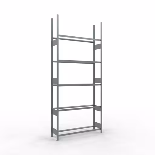 Basisplank, wiel-/bandenplank, 3500 x 1500 x 400 mm, verzinkt, 5 opslagniveaus met 150 kg vakbelasting per niveau, opbergruimte voor auto-onderdelen, art.nr. 20768