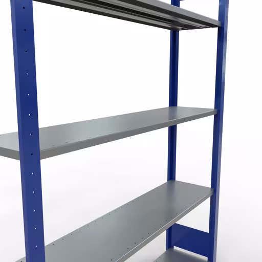 Basisplank, legbord, insteeksysteem MULTIplus150, 2000 x 1300 x 300 mm (HxBxD), 5 legborden, lengtestangen, RAL 5010 gentiaanblauw/verzinkt met artikelnr. 12730-130-LR-B Basisplank, legplank, insteeksysteem MULTIplus150, 2000 x 1300 x 300 mm, 5 legborden, RAL 5010 gentiaanblauw/verzinkt van Schulte Lagertechnik uit de categorie insteeksystemen