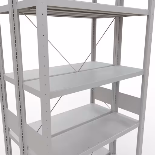 Basisplank, dubbele plank, rekkensysteem MULTIplus250, 3000 x 1000 x (2x300) mm, 2x7 planken, kruisschoor, RAL 7035 lichtgrijs van Schulte Lagertechnik uit de categorie rekken