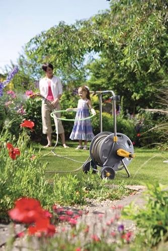 Slangentrolley 2434 aansluitschroefdraad 16mm 5/8 inch PVC HOZELOCK