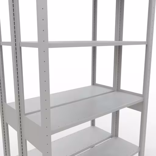 Basisplank, dubbele plank, plankinsteeksysteem MULTIplus150, 2500 x 1000 x (2x300) mm, 2x6 planken, RAL 7035 lichtgrijs van Schulte Lagertechnik met het artikelnr. 33131