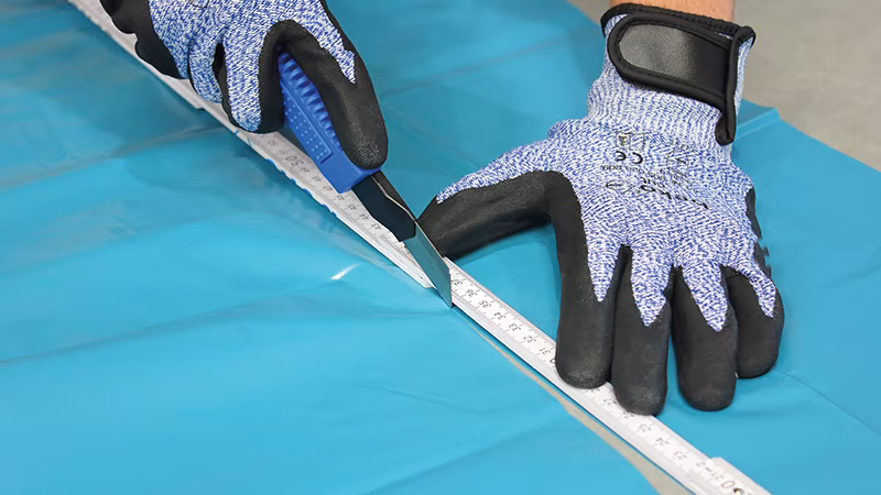 beko professioneel cuttermes Bekleidung, Handschuh, Person, Finger, Messer