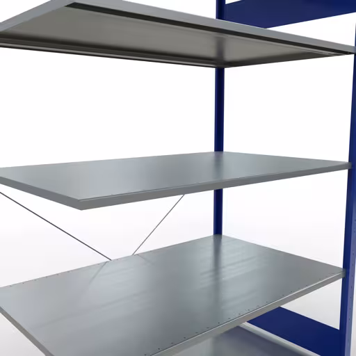 Productafbeelding nr. 7 van het artikel aanbouwplank, legbord, insteeksysteem MULTIplus150, 2000 x 1300 x 800 mm, 5 legborden, RAL 5010 gentiaanblauw/verzinkt uit het insteeksysteem-assortiment van Schulte Lagertechnik