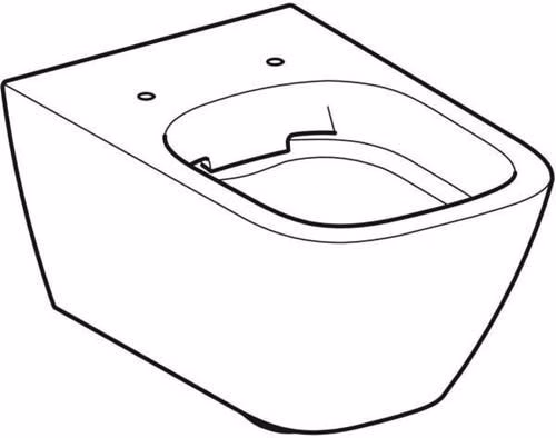 Technische Zeichnung 4021835 Geberit Smyle wandcloset, hoekig, inbouwspoel, Rimfree, wit