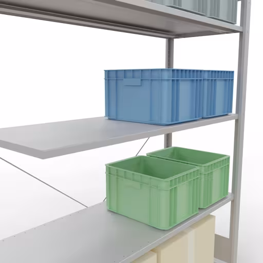Productafbeelding nr. 8 van het artikel insteeksysteem opzetplank 2000x1300x500 mm, type 150 kg, lichtgrijs uit het insteeksysteem assortiment van Schulte Lagertechnik