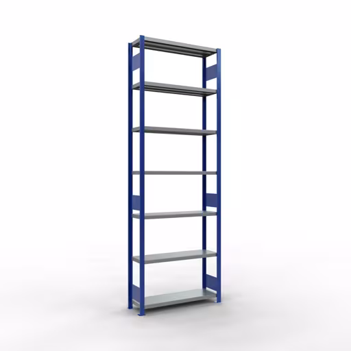 Figuur nr. 12 van het artikel basisrek, legbord, insteeksysteem MULTIplus330, 3000 x 1000 x 300 mm, 7 legborden, lengtestangen, RAL 5010 gentiaanblauw/verzinkt uit de insteeksysteem productgroep van Schulte Lagertechnik