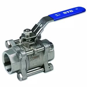 Atusa RVS kogelkraan 3-delig 1/2 inch (PN 63), volle doorlaat van Atusa Atusa RVS kogelkraan 3-delig, volle doorlaat PN63, kogelkranen & afsluiters, art.nr. IVB30063
