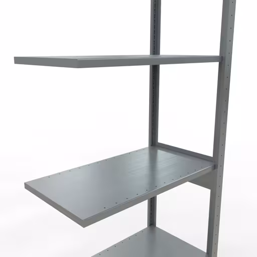 Aanbouwrek, stelling, insteeksysteem MULTIplus150, 2500 x 750 x 400 mm, 6 legborden, verzinkt van het merk Schulte Lagertechnik uit het assortiment insteeksysteem