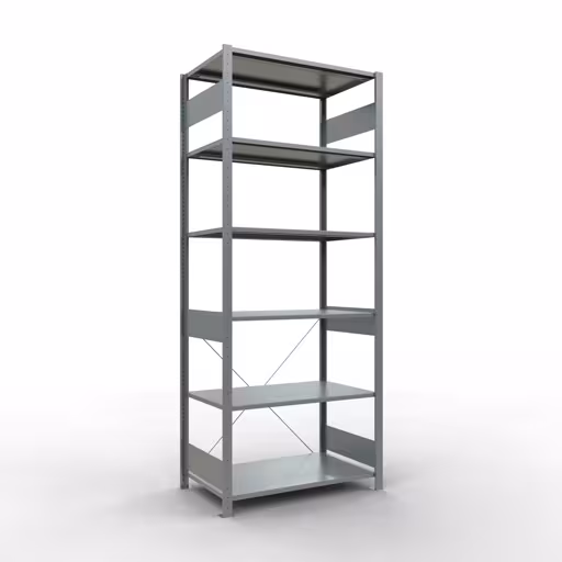Figuur nr. 12 van het artikel basisrek, legplank-insteeksysteem MULTIplus150, 2500 x 1000 x 600 mm, 6 legborden, verzinkt uit de productgroep insteeksysteem van het merk Schulte Lagertechnik.