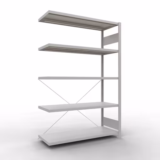 Insteeksysteem opzetplank 2000x1300x500 mm, type 250 kg, lichtgrijs van Schulte Lagertechnik Insteeksysteem opzetplank 2000x1300x500 mm, type 250 kg, lichtgrijs, opzetplank, art.nr. 32855-130