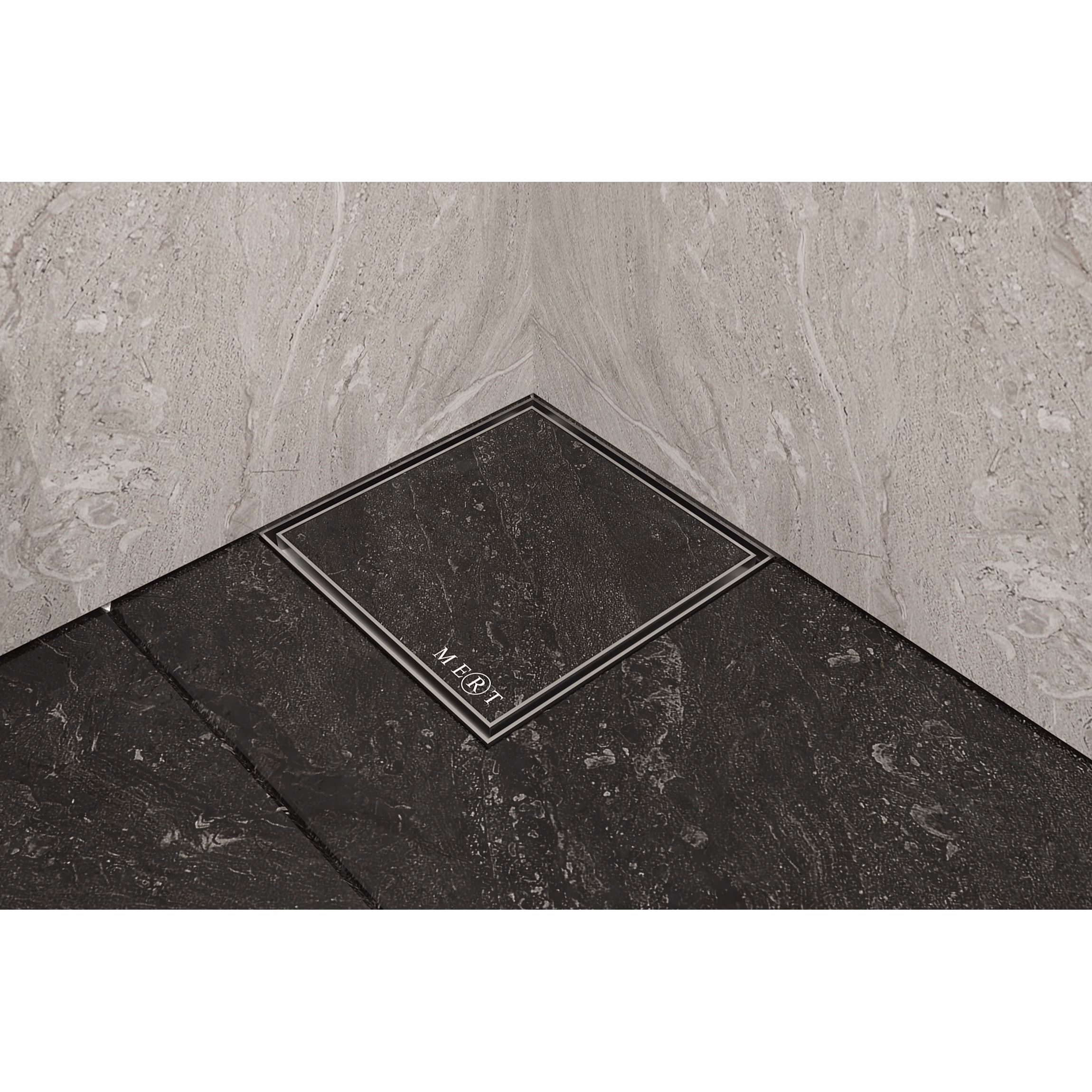 MERT afvoer boven 20x20cm vloerafvoer design "FLIESEN".