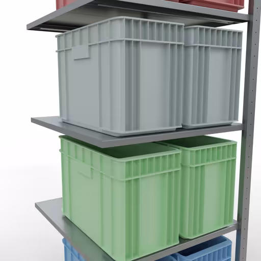 Productafbeelding nr. 12 van het artikel aanbouwplank, legbord, insteeksysteem MULTIplus150, 2000 x 750 x 800 mm, 5 legborden, verzinkt uit het insteeksysteem-assortiment van Schulte Lagertechnik