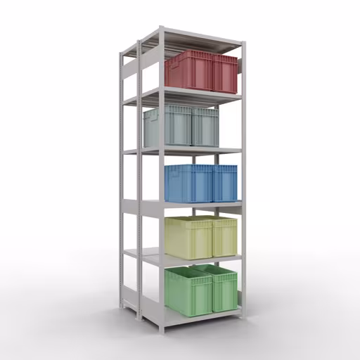 Andere weergave van het artikel Basisplank, dubbele plank, plankinsteeksysteem MULTIplus250, 3000 x 1000 x (2x500) mm, 2x7 planken, RAL 7035 lichtgrijs uit de categorie dubbele planken