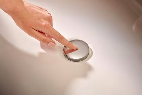 Hansgrohe afvoerset PUSH-OPEN voor wastafel en bidetmengkraan chroom