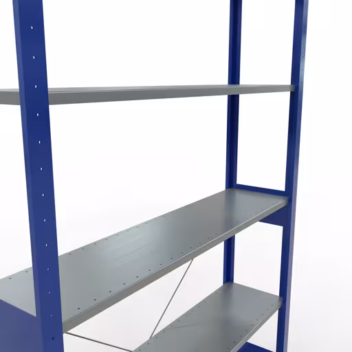 Productafbeelding nr. 12 van het artikel basisplank, legbord, insteeksysteem MULTIplus150, 2500 x 1300 x 300 mm, 6 legborden, RAL 5010 gentiaanblauw/verzinkt uit het insteeksysteem-assortiment van Schulte Lagertechnik