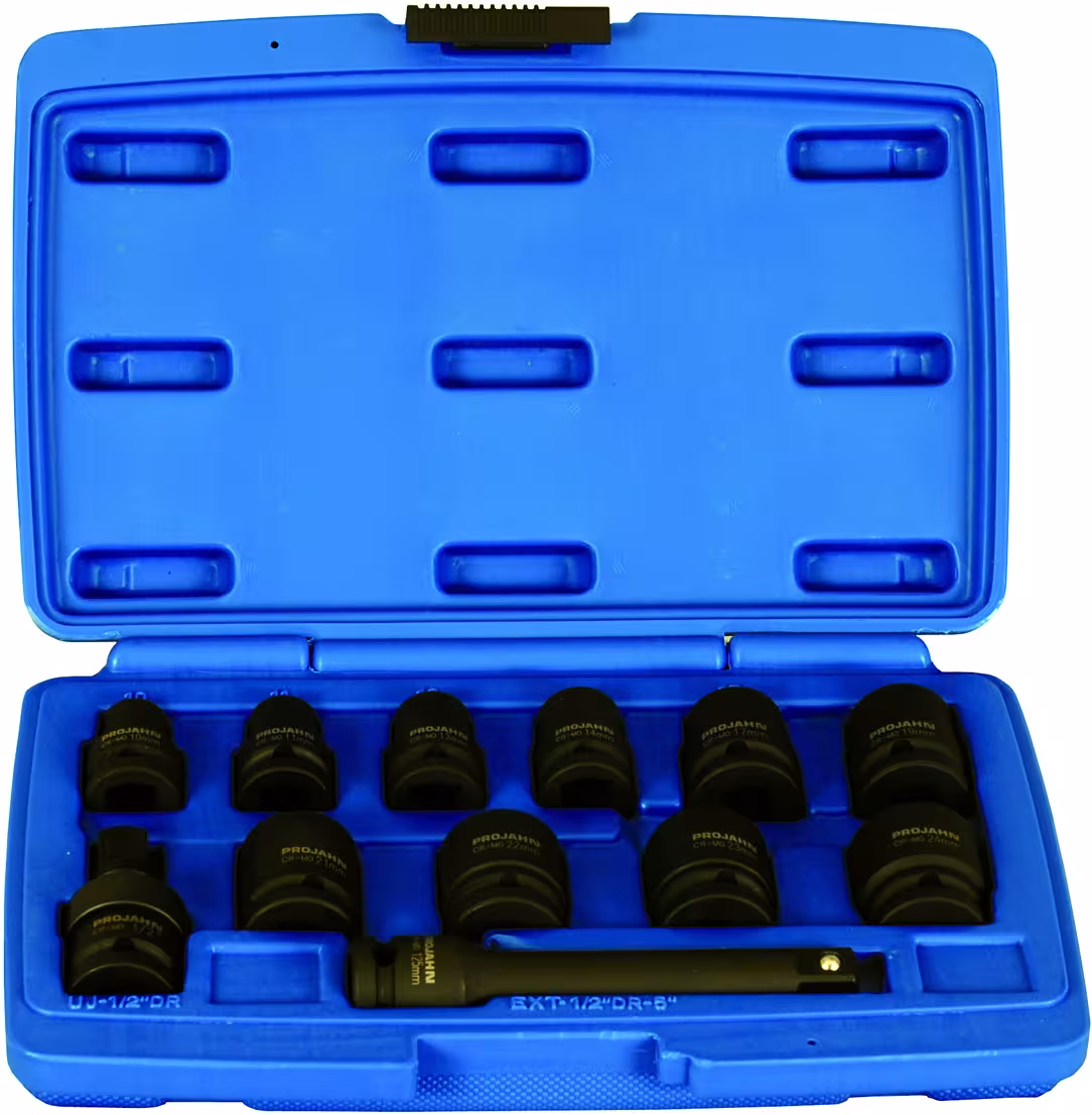 1/2" slagmoersleutelset 12-delig, dopsleutelsets en losse onderdelen, artikelnr. 3086