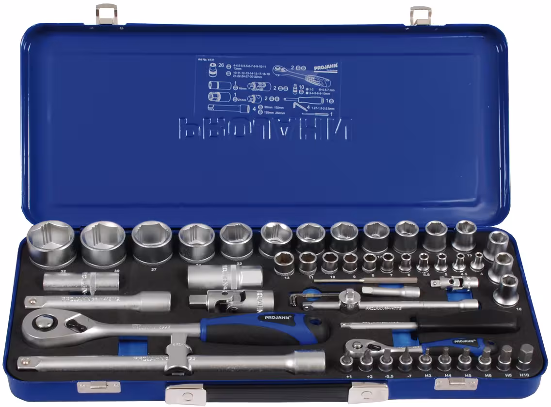 Xi-on 1/4" + 1/2" dopsleutelset 54-delig van PROJAHN uit de categorie handgereedschap