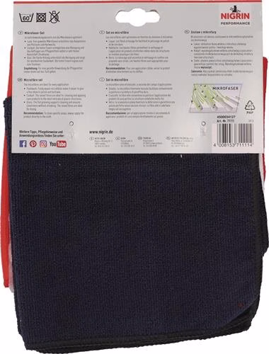 Microvezeldoekset rood,wit,zwart NIGRIN