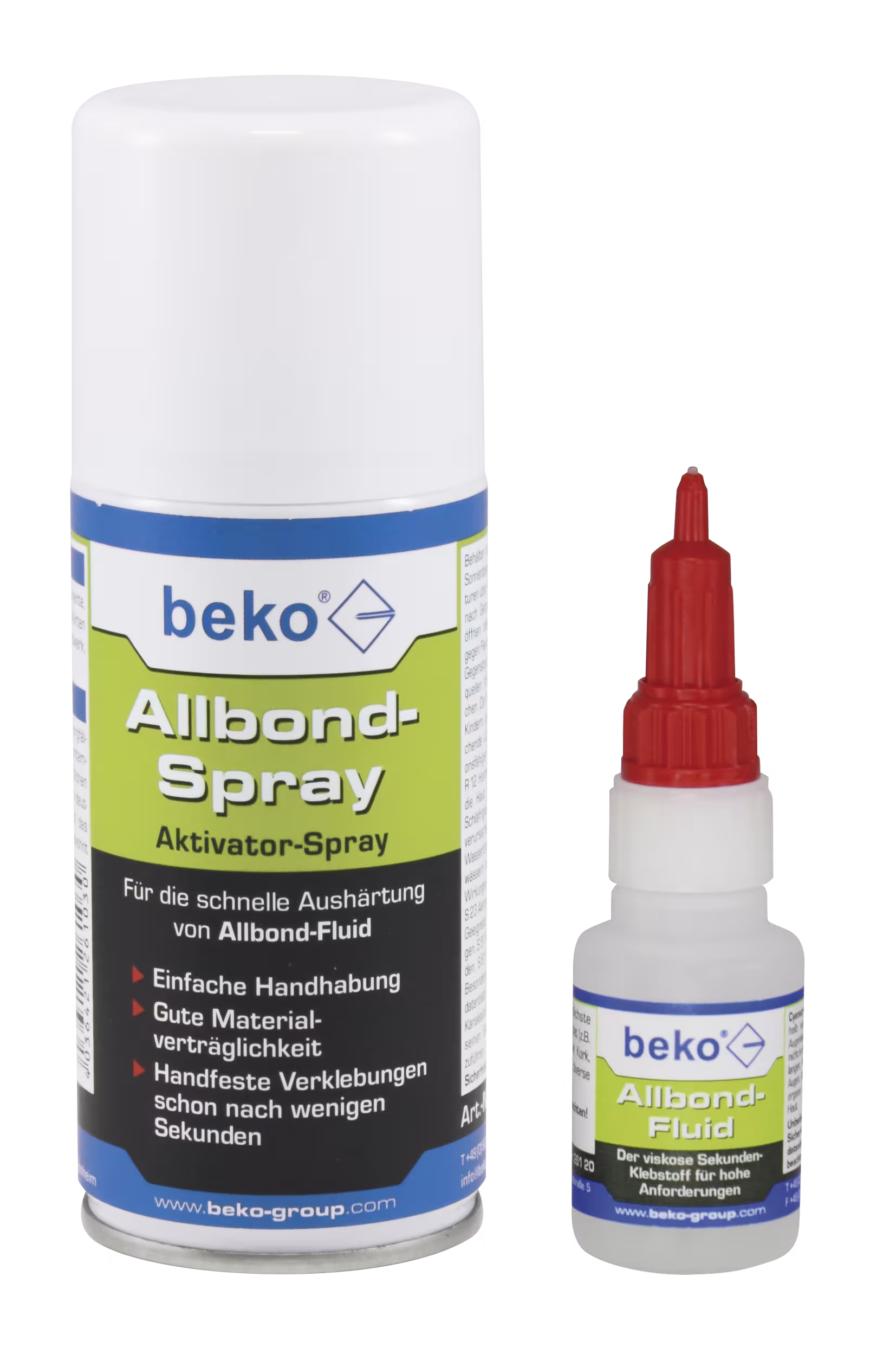 Allbond-set: 20 g Allbond-vloeistof + 150 ml spray, in blisterverpakking uit de categorie montagelijm met artikelnr. 261 250 3