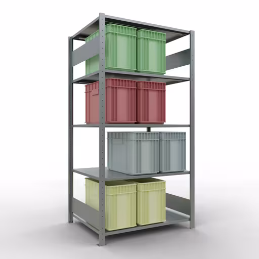 Andere weergave van het artikel basisplank, legplank, insteeksysteem MULTIplus150, 2000 x 1000 x 800 mm, 5 legborden, verzinkt uit de categorie basisplanken