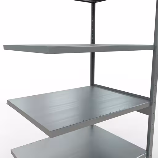 Aanbouwrekken, rekken, insteeksysteem MULTIplus330, 2500 x 1000 x 800 mm, 6 legborden, kruisschoor, verzinkt van Schulte Lagertechnik uit het assortiment insteeksysteem