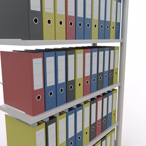 Afbeelding nr. 13 van het artikel, kantoorrekken, insteeksysteem MULTIplus85, 2000 x 1000 x 300 mm, 6 planken, zonder aanslaglijst, lichtgrijs uit de productgroep kantoorrekken van Schulte Lagertechnik