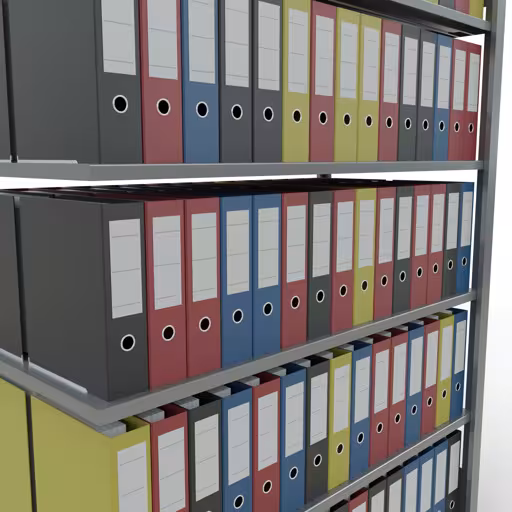 Aanbouwstelling, kantoorstelling, insteeksysteem MULTIplus150, 2000 x 1300 x 600 mm, 6 legborden, lengtestangen, verzinkt, zonder middenaanslag uit de categorie insteeksysteem met GTIN 4004514253743 , kantoorrekken, insteeksysteem MULTIplus150, 2000 x 1300 x 600 mm, 6 legborden, verzinkt, zonder middenaanslag van Schulte Lagertechnik uit het assortiment kantoorrekken