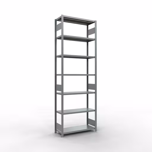 Basisplank, legbord, insteeksysteem MULTIplus330, 3000 x 1000 x 400 mm, 7 legborden, lengtestangen, verzinkt van Schulte Lagertechnik uit het assortiment insteeksysteem
