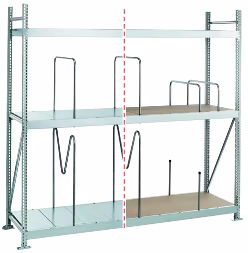 Extra niveau met stalen panelen WS 3000, 2500 x 800 mm, verzinkt, vakbelasting 500 kg, WS3000 voor vakbelasting tot 500 kg, artikelnr. 22288