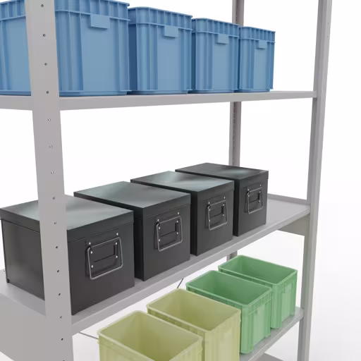 Productafbeelding nr. 15 van het artikel insteeksysteem basisplank 2500x1300x400 mm, type 150 kg, lichtgrijs uit het insteeksysteem assortiment van Schulte Lagertechnik