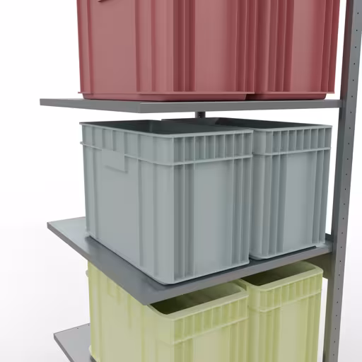 Aanbouwrekken, rekken, insteeksysteem MULTIplus150, 2500 x 750 x 800 mm, 6 legborden, lengtestangen, verzinkt van Schulte Lagertechnik uit de categorie insteeksystemen