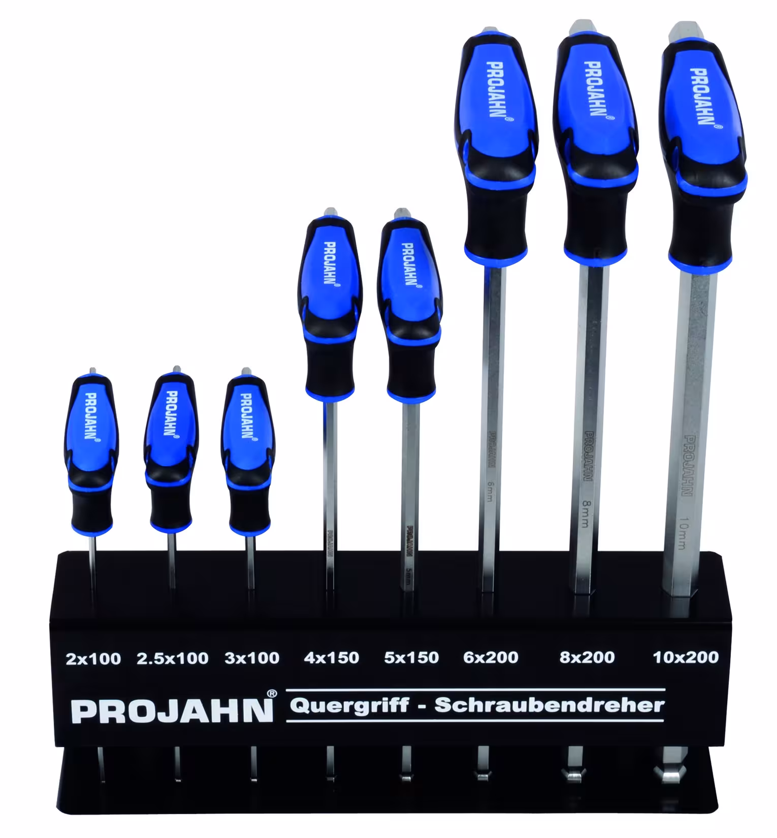 Kogelkop-T-greepschroevendraaierset 8-delig van het merk PROJAHN uit het assortiment werkplaatsuitrusting