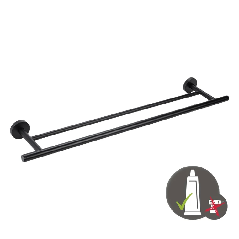 Ronde zwarte handdoekhouder/badhanddoekrek van het merk Ortwein. Ronde zwarte handdoekhouder/badhanddoekrek van roestvrij staal uit de categorie Handdoekringen en -haken met artikelnummer IP2102