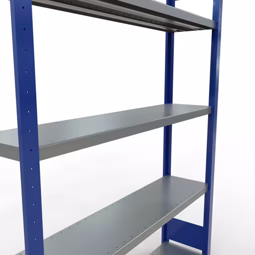 Figuur nr. 15 van het artikel basisrek, legbord, insteeksysteem MULTIplus250, 2000 x 1300 x 300 mm, 5 legborden, lengtestangen, RAL 5010 gentiaanblauw/verzinkt uit de insteeksysteem productgroep van Schulte Lagertechnik.