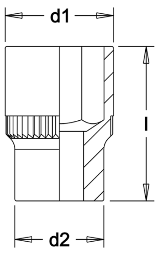 Dopsleutel 1/2", twaalfkant, ELORA-770-LM 22 mm Diagramm, Handlung