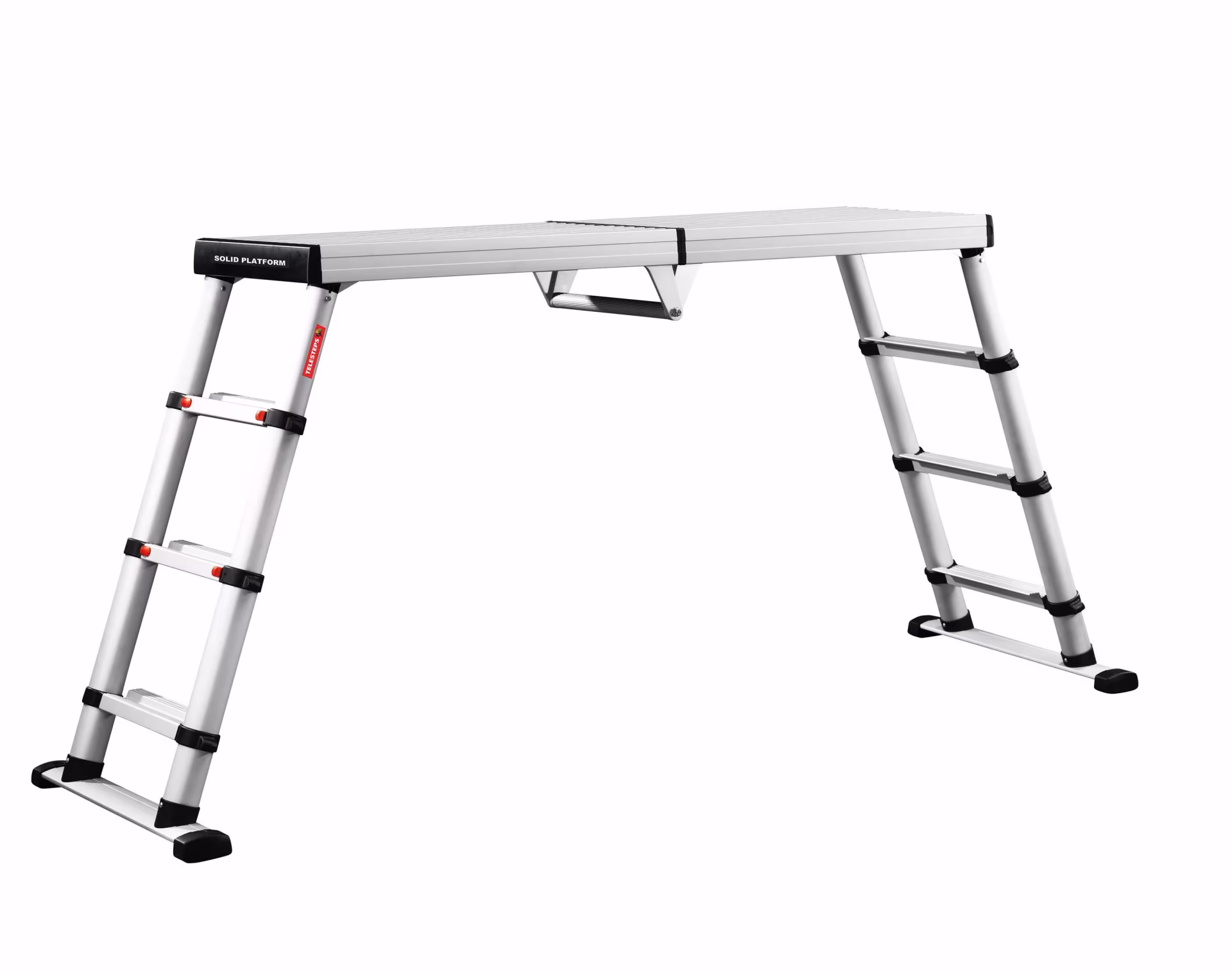 Telescopisch werkplatform Solid Line 4 treden met art.nr. 115480 Telescopisch werkplatform Solid Line 4 treden van Munk uit de categorie trap- en sportladders