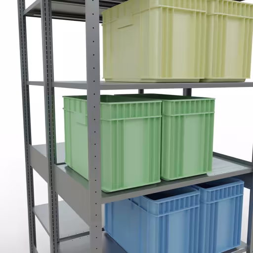 Basisplank, dubbele plank, stellingsysteem MULTIplus150, 2500 x 1000 x (2x600) mm, 2x6 planken, lengtestangen, verzinkt van Schulte Lagertechnik uit het rekkenprogramma