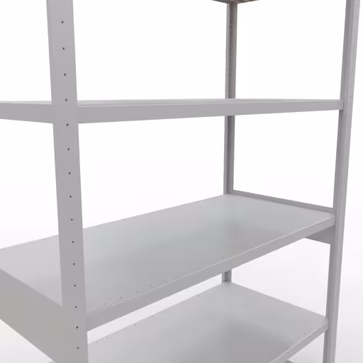 Basisplank, legbord, insteeksysteem MULTIplus250, 2500 x 1300 x 600 mm, 6 planken, RAL 7035 lichtgrijs van Schulte Lagertechnik uit de categorie insteeksysteem