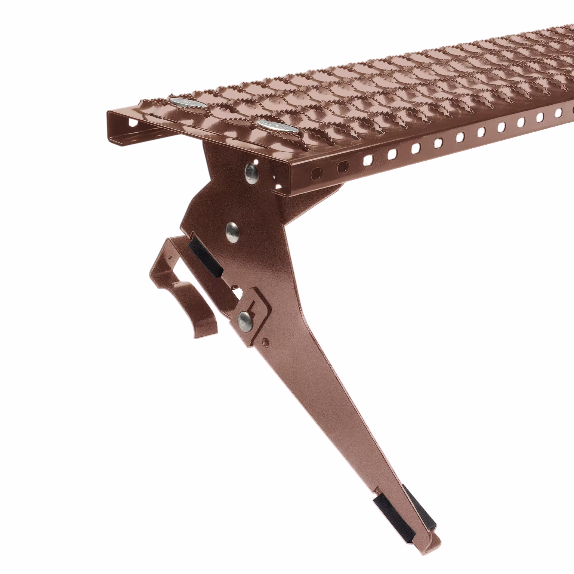 Trapac looproosterset breedte 80cm voor dakpannen en dakpannen, bruin (RAL 8019) van Klöber Trapac looproosterset, dakveiligheid, art.nr. KS9400-9819