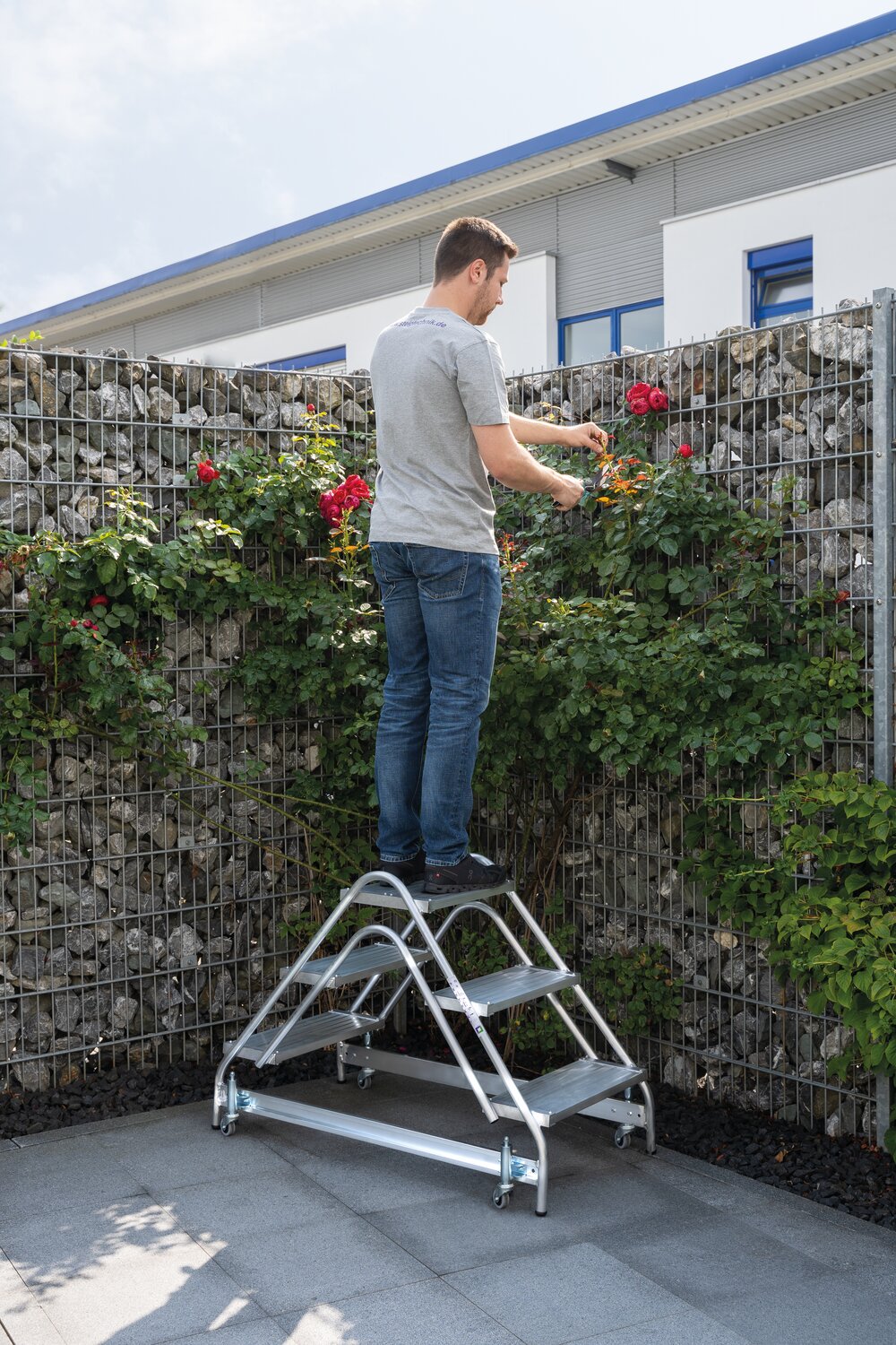 Milieubild 3819149 Munk werkplatform aan beide zijden beloopbaar Aluminium geribbelde 2x2 treden