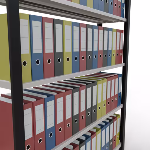 Figuur nr. 14 van het artikel Basisplank, kantoorplank MULTIplus85 insteeksysteem, 1800 x 1300 x 300 mm, 5 planken, kruisschoor, met aanslagbalk, zwart/lichtgrijs uit de productgroep kantoorplanken van Schulte Lagertechnik.