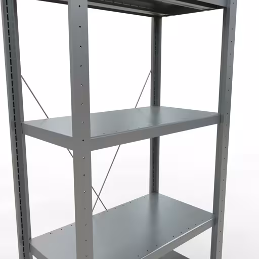Basisplank, legbord, insteeksysteem MULTIplus250, 2000 x 750 x 400 mm, 5 legborden, kruisschoor, verzinkt van Schulte Lagertechnik uit het assortiment insteeksysteem