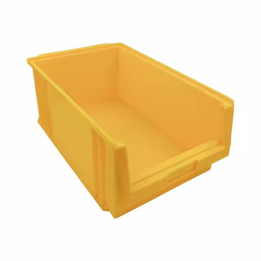 Open opbergdoos, dxbxh, 500x315x200 mm, geel, polypropyleen van Schulte Lagertechnik Open opbergdoos, dxbxh, 500x315x200 mm, geel, polypropyleen, opbergruimte voor kleine onderdelen, art.nr. 20203