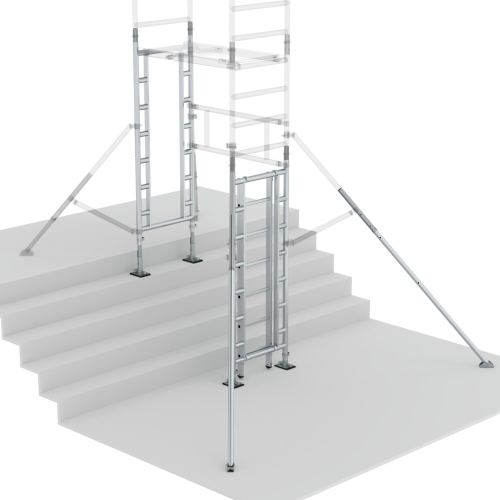 Munk FlexxTower trapset 1 van Günzburger Steigtechnik Munk FlexxTower trapkit 1 uit de categorie Trappen met artikelnummer 012909