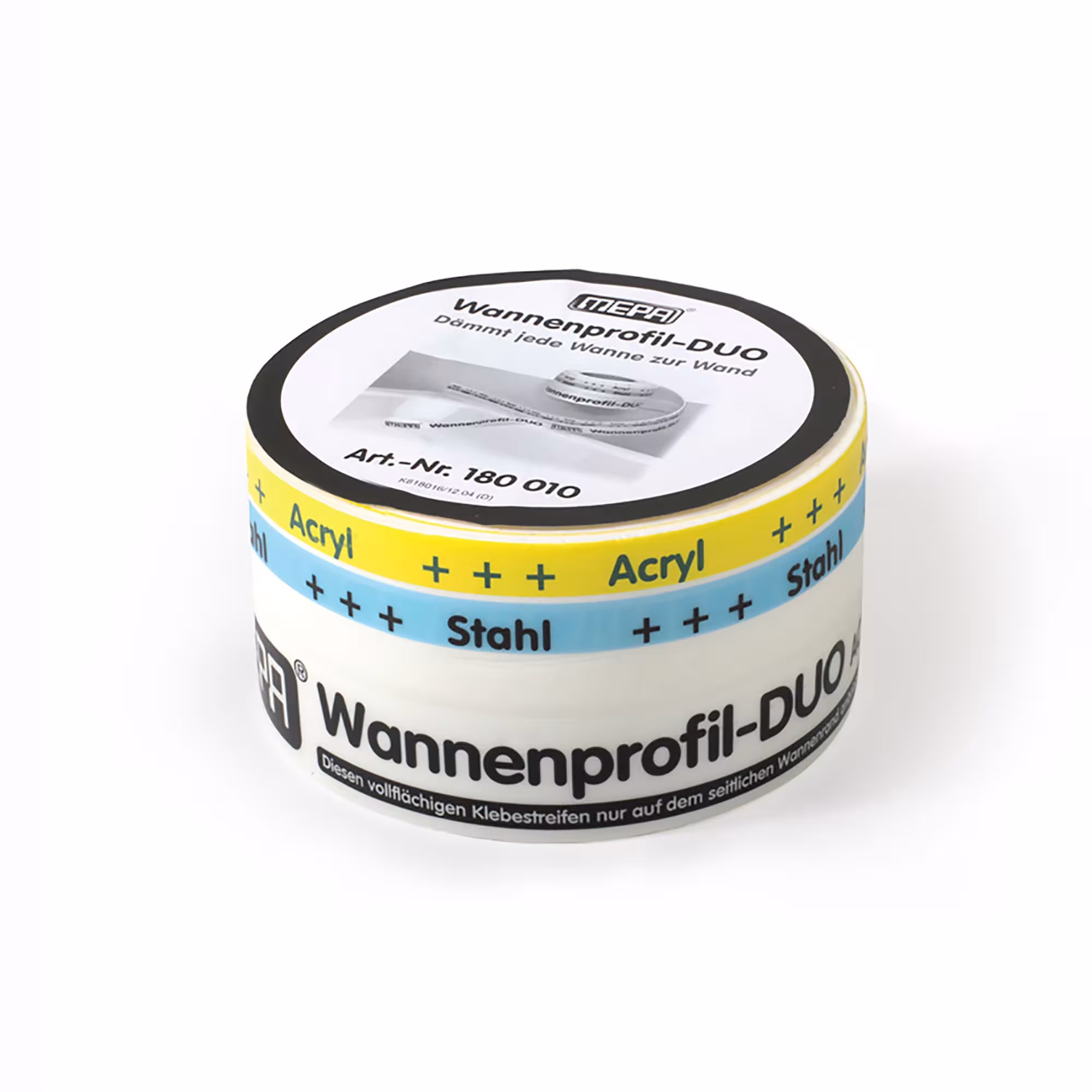 Badprofiel Duo 3,3 m voor de geluidsabsorberende installatie van aryl- of stalen badkuipen van het merk MEPA uit het assortiment badkuipen & douchebakken