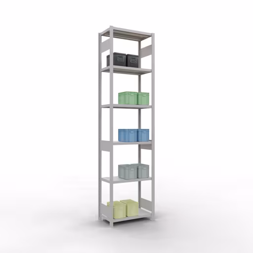 Basisplank, plankplank, insteeksysteem MULTIplus250, 3000 x 750 x 400 mm, 7 planken, RAL 7035 lichtgrijs van Schulte Lagertechnik met het artikelnr. 32842-75-LR