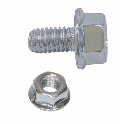 M6x12 zeskantmoer met borgvertanding, VE 50 van Schulte Lagertechnik met artikelnr. 10323